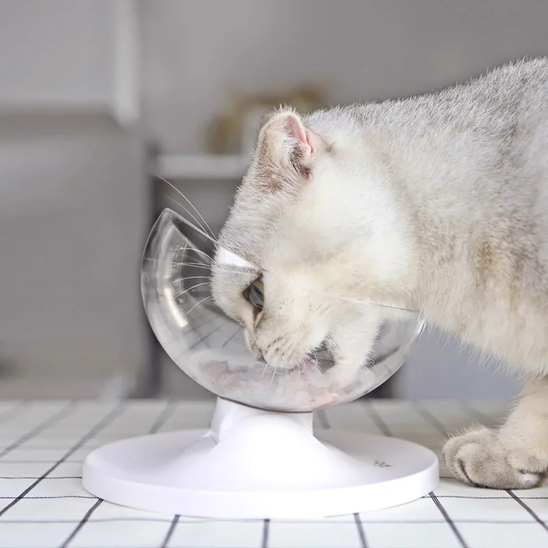 

2019 explosion models hot adjustable eggshell high cat diet bowl shatter-resistant single mouth feeding
