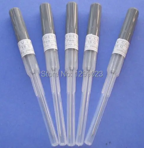 

50PC Pro Sterilized Body tattoo Piercing Needles I.V Catheter 16G Gauge sewing needles free shipping