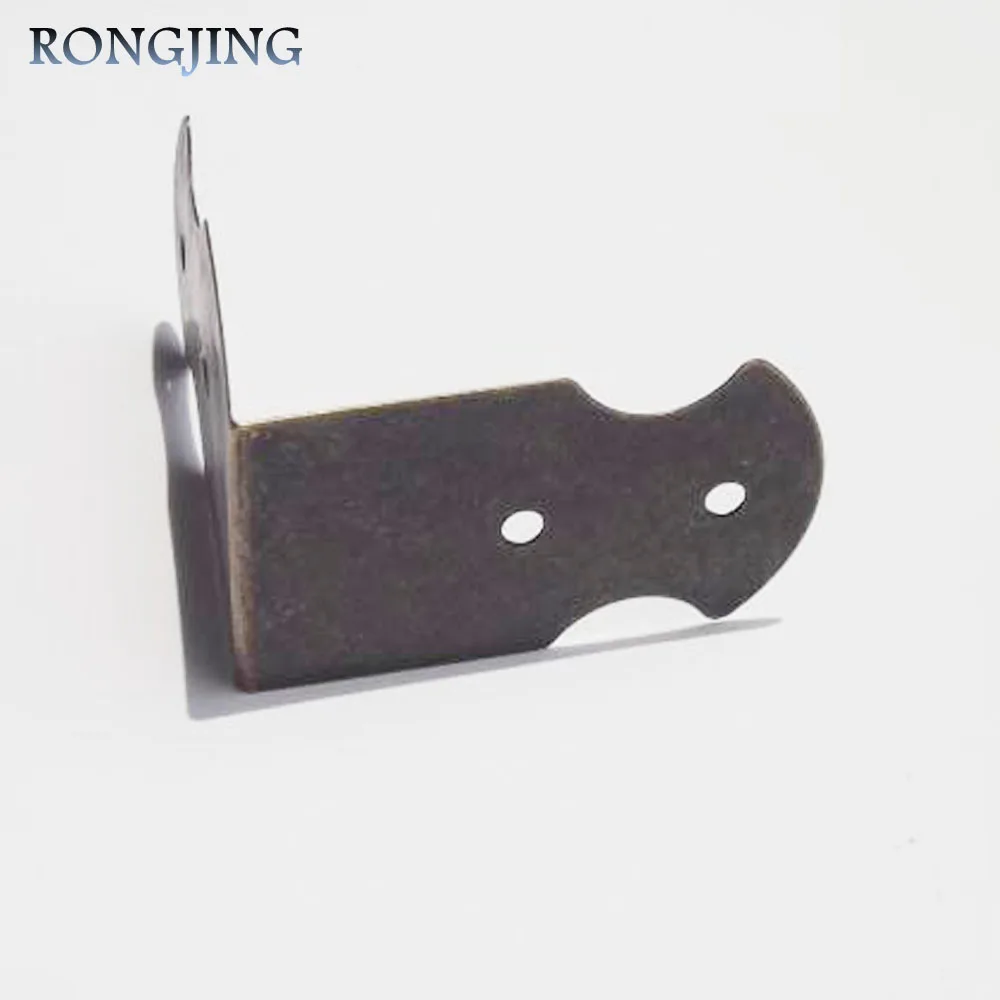 30x30x30mm Retro Bronze Box Desk Edge Flower Engraved Corner