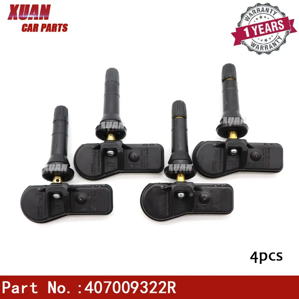 

XUAN 4 PCS Tire Pressure Monitor Sensor TPMS For Renault Duster Koleos Sandero Captur Clio IV Twingo II Wind Trafic III Bus