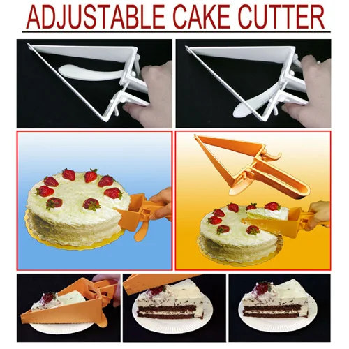 Adjustable Cake Cutter Server Pie Slicer Server Layer Slice with Holder Server Kitchen Gadget