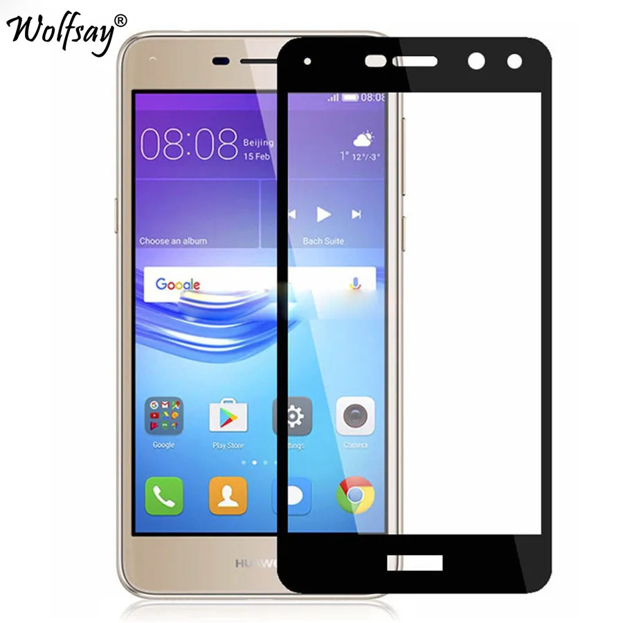 2 шт. защита для экрана стекла Huawei Y5 2017 изогнутое закаленное стекло полное