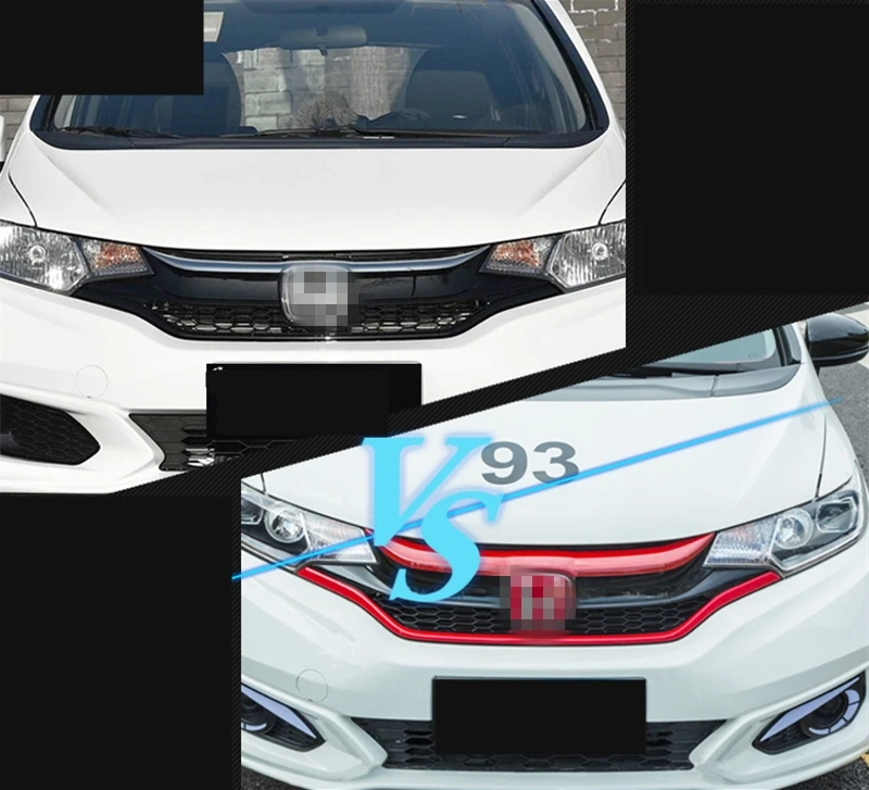 Для HONDA FIT JAZZ 2016 2018 бампер воздухозаборная решетка Планки передняя полоса