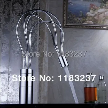 Free Shipping 2016 Modern Design Cairoa Post Single Handle Brass Kitchen Tap Sink Mixer sink faucet