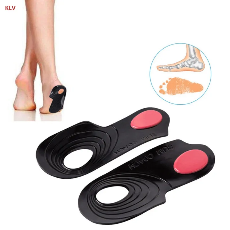 

KLV 1 Pair Flat Foot Beauty Legs X/O Type Orthopedic Silicone Insoles Correction Shoes Pad