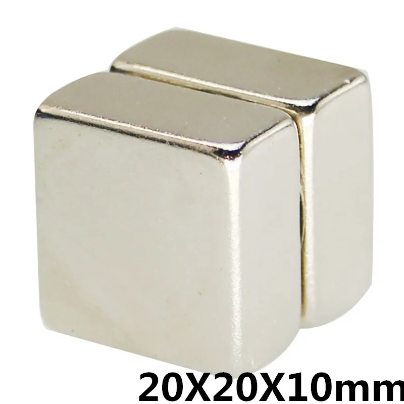 1Pcs 20x20x10mm Neodymium Block N35 Permanent Super Strong Powerful Small