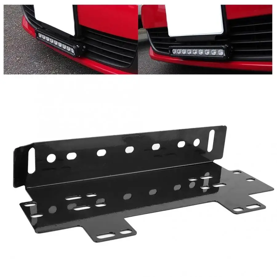 

Front Bumper License Plate Mount Bracket Black for Jeep Car Offroad LED Light Bar car accessories