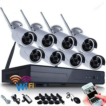 

Security Camera System Wireless,8CH 1080P H.265 Video Security System,8pcs 960P/1080P Outdoor Wireless IP Cameras P2P