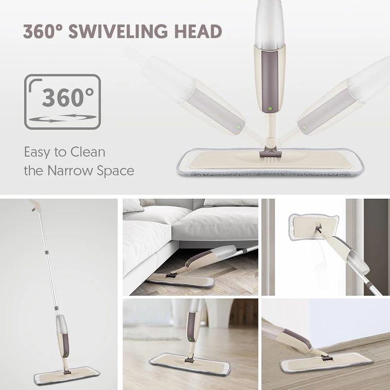 Online Professionelle Spray Mopp 360 Grad Rotation Wet   Dry Mop Mit Austauschbare Mikrofaser Mopp Pads Für Reinigung Hartholz Boden Und fliesen