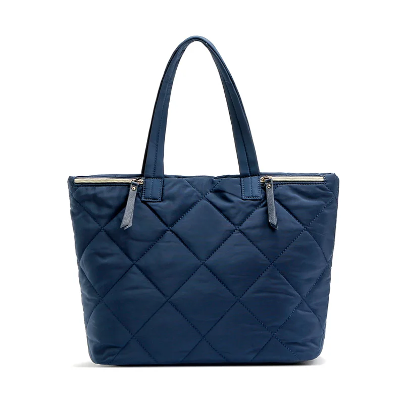 

High Quality Grid Polyester Lady Hand Bag Available for Custom Bags