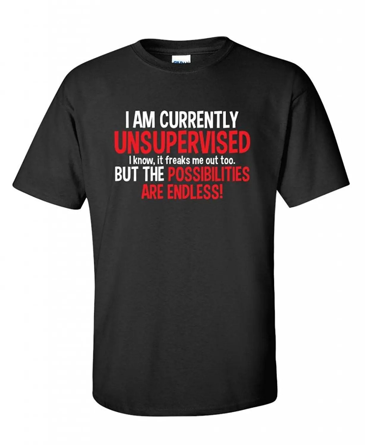 I Am Currently Unsupervised Adult Humor Novelty Graphic Sarcasm Funny T 