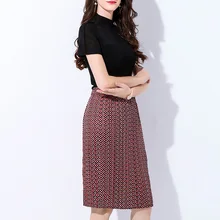 Miyake модные раза печати юбка дизайн плиссированная юбка