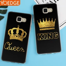 King Queen Case For Samsung Galaxy S5 S6 S7 Edge S8 Plus A3 A5 J1 J2 J3 J5 J7 2015 2016 2017 Back cover Note 8 Luxury