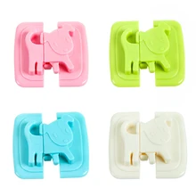 Розовый/Зеленый Замок для детской безопасности, замок для ящика, кнопка для холодильника, унитаза, Пряжка для шкафа, Детские замки безопасности, безопасный замок для малышей