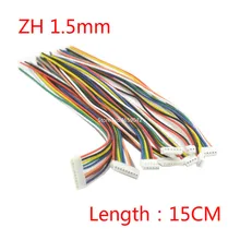 5 pces zh 1.5 15cm conector de cabo de fio diy zh1.5 jst 2/3/4/5/6/7/8/9/10 pinos linha eletrônica única conectar plugue terminal 28awg