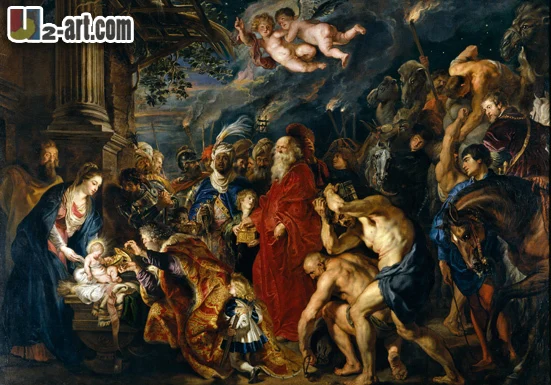 

Canvas Prints (Adoracion de los Reyes Magos Rubens) Canvas print picture wall art oil painting reproduction 13-Zjyh-(66)