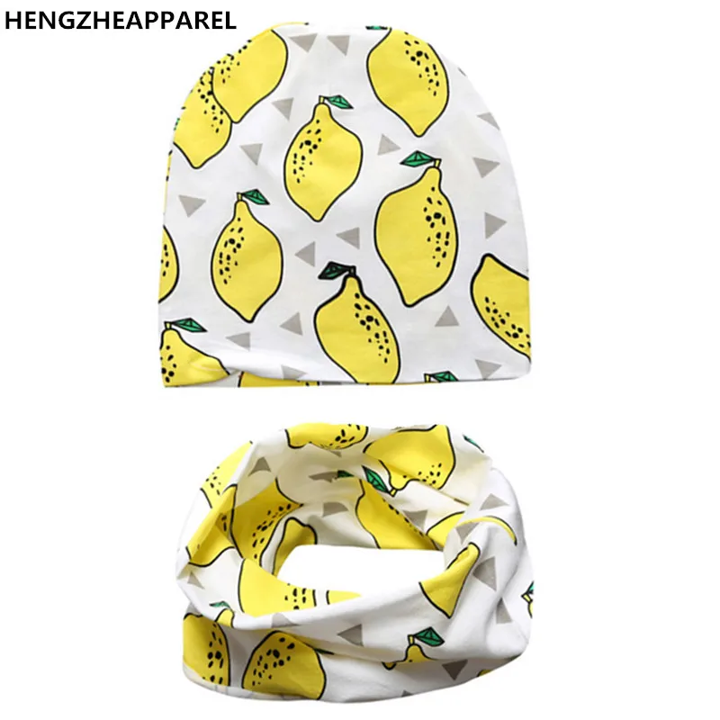 New Cotton Scarf +Hat Sets for baby under 3 years winter warm collars +caps suits children beanies wraps boys girls accessories