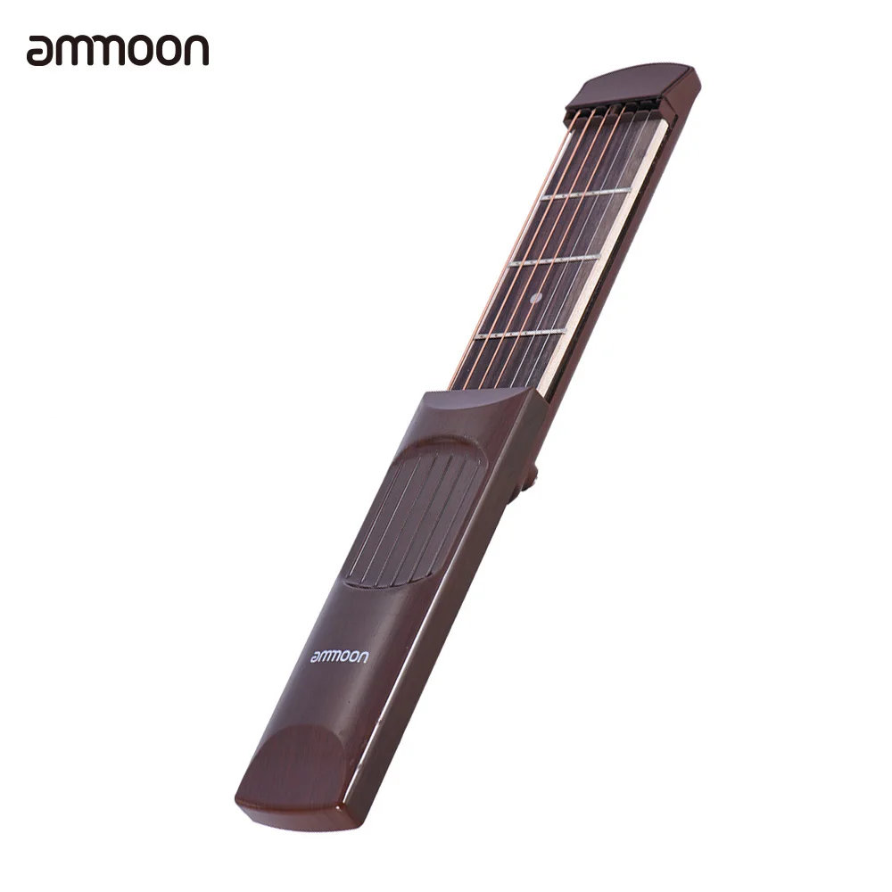 Ammoon портативный карманный Акустическая гитара гаджет аккорд тренер 6 струн 4 Лада