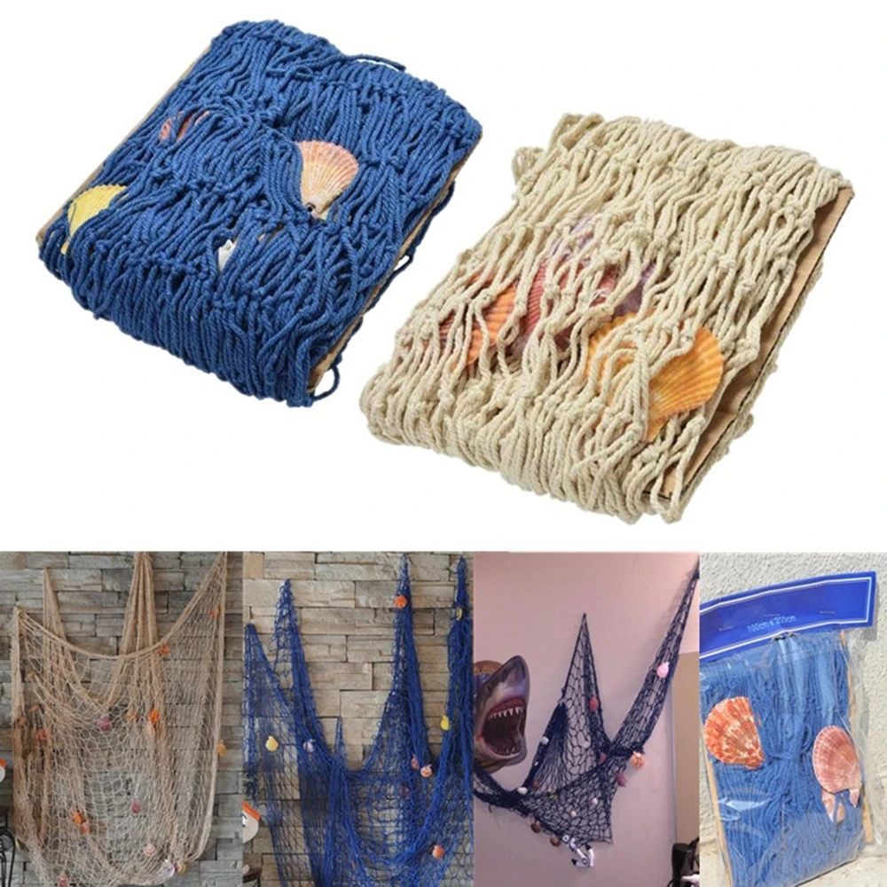 Fish Net Mediterranean Style Beach Home Photography Props Practical Decoration 