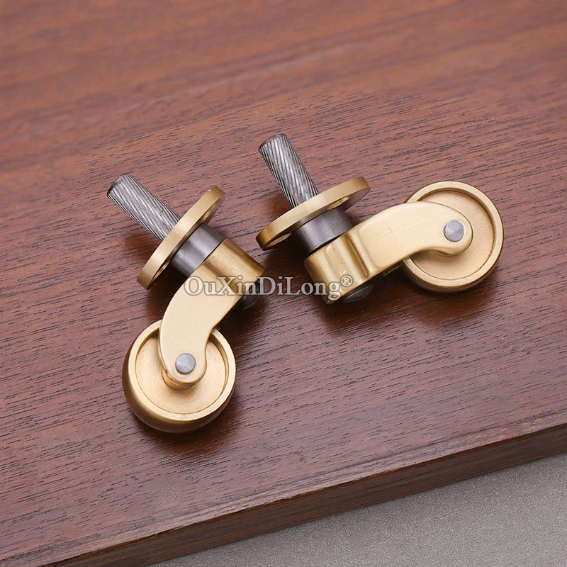 European Antique 2PCS Heavy Duty Brass Furniture Casters Table Chair Sofa Desk Furniture Mute Runners Rollers Universal Wheels European Antique 2PCS Heavy Duty Brass Furniture Casters Table Chair Sofa Desk Furniture Mute Runners Rollers Universal Wheels