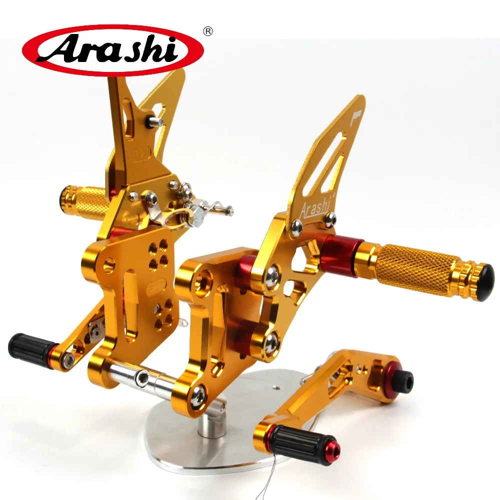 

Arashi Newest For SUZUKI GSX-R1000 2017 2018 CNC Adjustable Footrests Foot Pegs Rider Footrest GSXR1000 GSXR 1000 Aluminum Gold