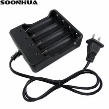 Soonhua 4 ranura cargador de batería inteligente 4.2 V salida sobrecarga ee.uu./enchufe de la UE para 18650 li-ion recargable