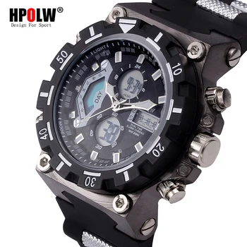 

Military Sport Shock Wristwatch Luxury Brand LED Digital Quartz Analog Watches Men Stainless Steel Male Clock Relogio Masculino