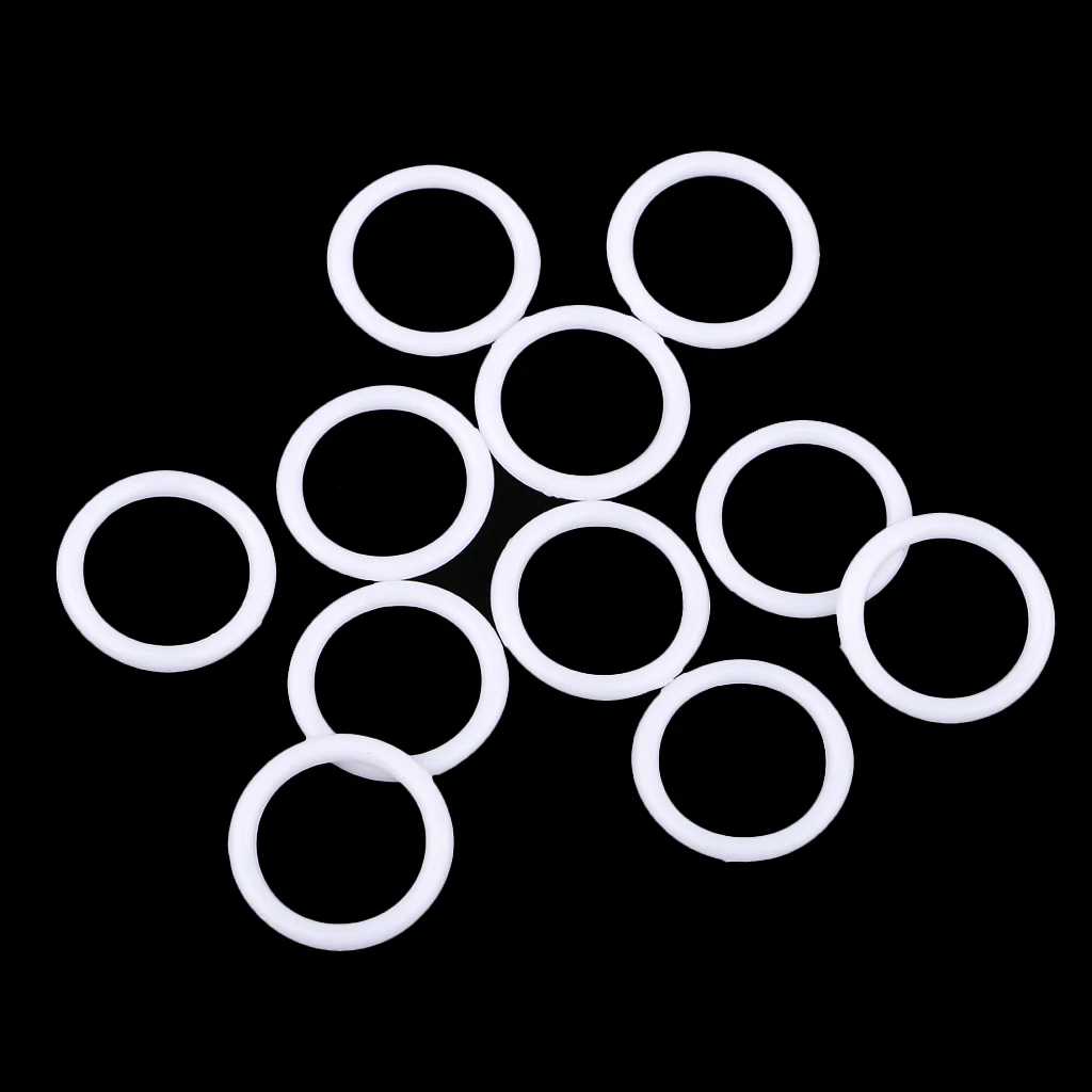 fityle 100pcs Nylon Lingerie Hardware Sewing Clip Hook Eye 15mm for Bra Strap Sewing Accessories