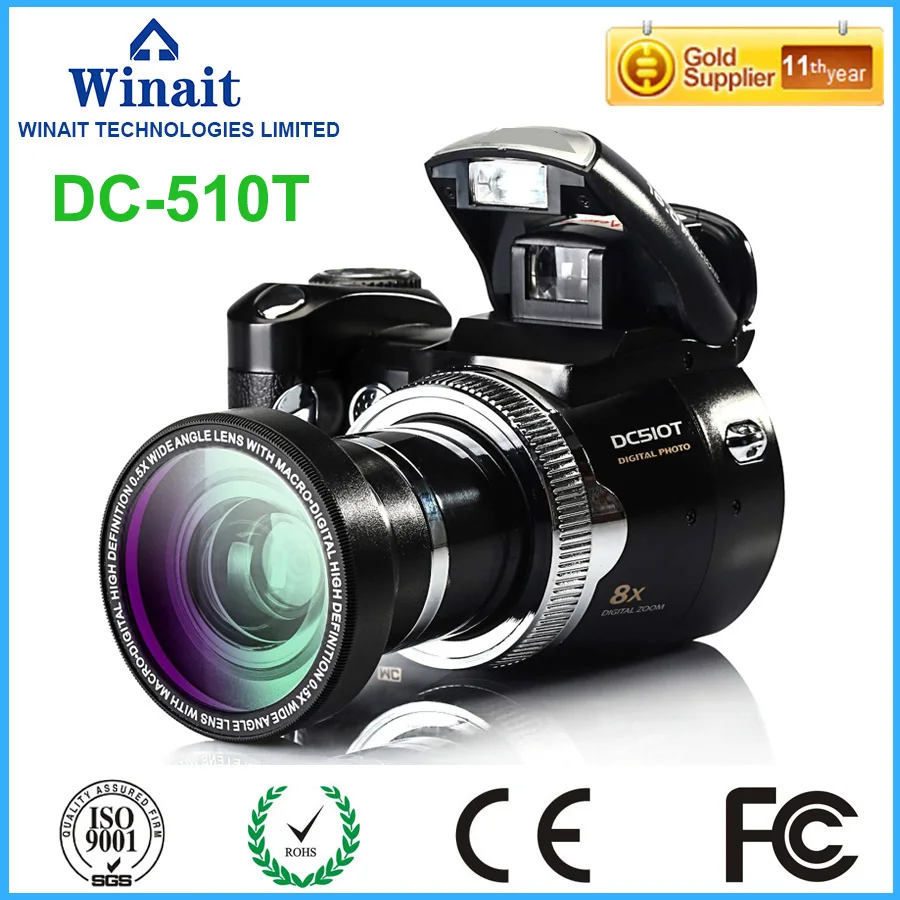 

2017 New style protax 16mp dslr camera digital fixed focus 2.4" LCD display 8x digital zoom photo camera with wide angle lens