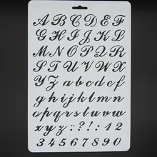 Art Letter Number Masking Spray Stencil For Walls Painting Embossing Paper Crafts Scrapbook Stamp DIY Tools Photo Album Card