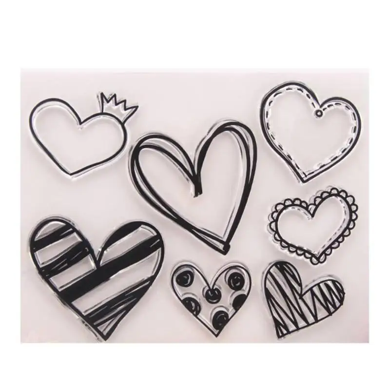 

Silicone Clear Stamp Love Heart And Christmas Silicone DIY Scrapbook/Photo Album Cards Paper Craft Card Making Decor Supplies