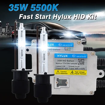 

1 Set 12V 35W HID Xenon Kit Hylux A2088 Fast Start HID Ballast 5500K H1 H3 H7 H11 9005 9006 9012 D2H Fast Bright HID Bulb