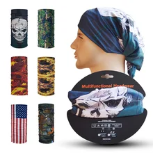 Многофункциональные спортивные капюшоны с черепом Muts для езды на открытом воздухе, бесшовный волшебный платок, Камуфлированные шляпы в стиле хип-хоп, мужские шапки