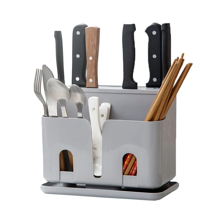 

New Chopsticks Storage Box Multifunction Knife Holder Spoon Chopsticks Cage fork Box Household Plastic Kitchen Tools