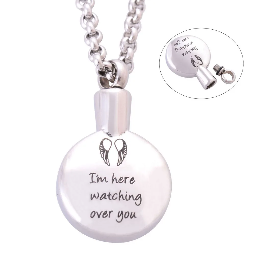 Love Style Memory Jewelry 316L Stainless Steel Cremation Ashes Necklace