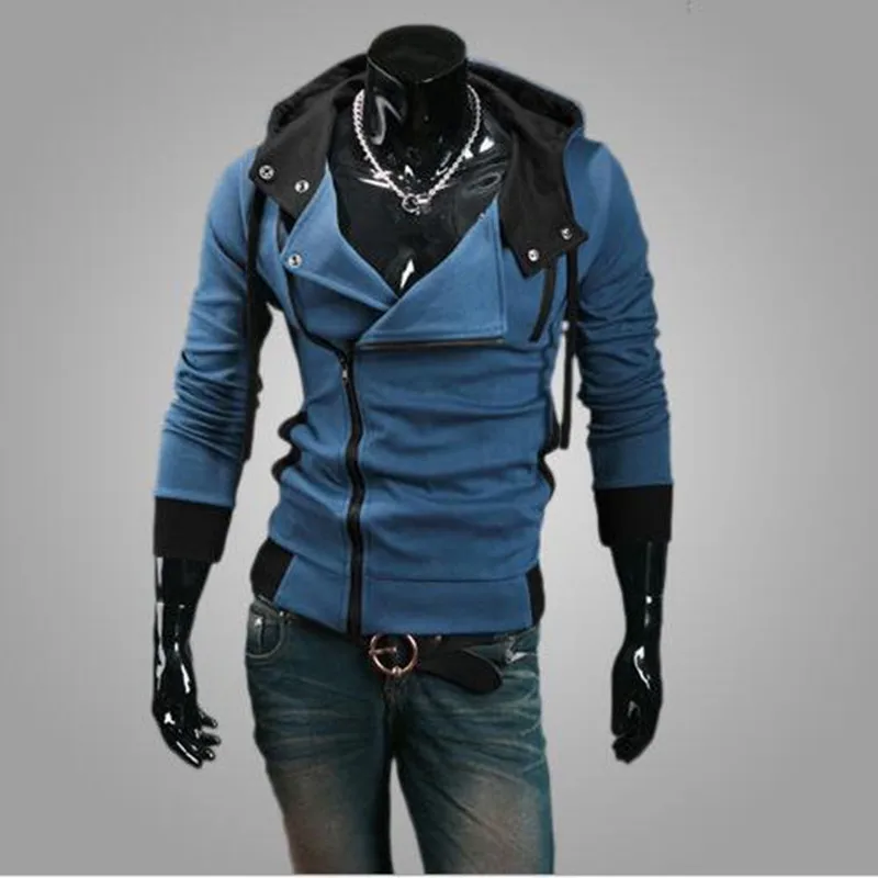 

Men Sports Casual Wear Zipper Joining Together Fashion Tide Jacquard Hoodies Fleece Jacket Fall Sweatshirts Autumn Winter Coat
