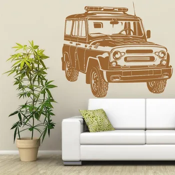 

Russian Car UAZ Wall Decal Garage Vinyl Sticker Art Decor Mural Home Living Room Decal Car Sticker Removable YO-88