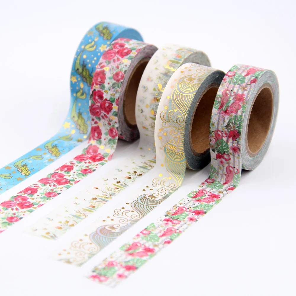 

New 10m Foil Washi Tape rainbow, mermaid,floral and christmas design Scrapbooking Christmas Decorative Masking Tape