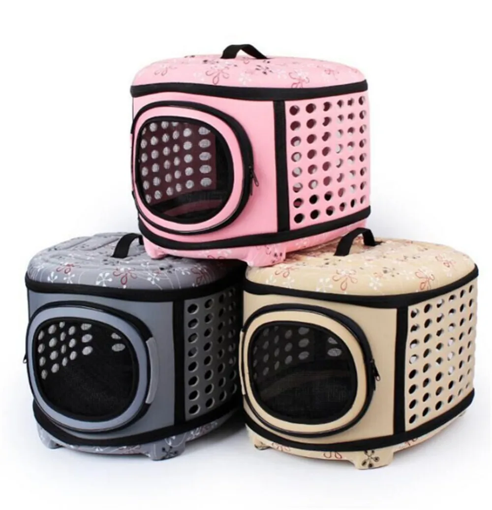 

Portable EVA Pet Dog Cat Rabbit Travel Carrier Cage, Collapsible | Light Weight | Durable | Soft Sided Pet Carrier Shoulder Bag