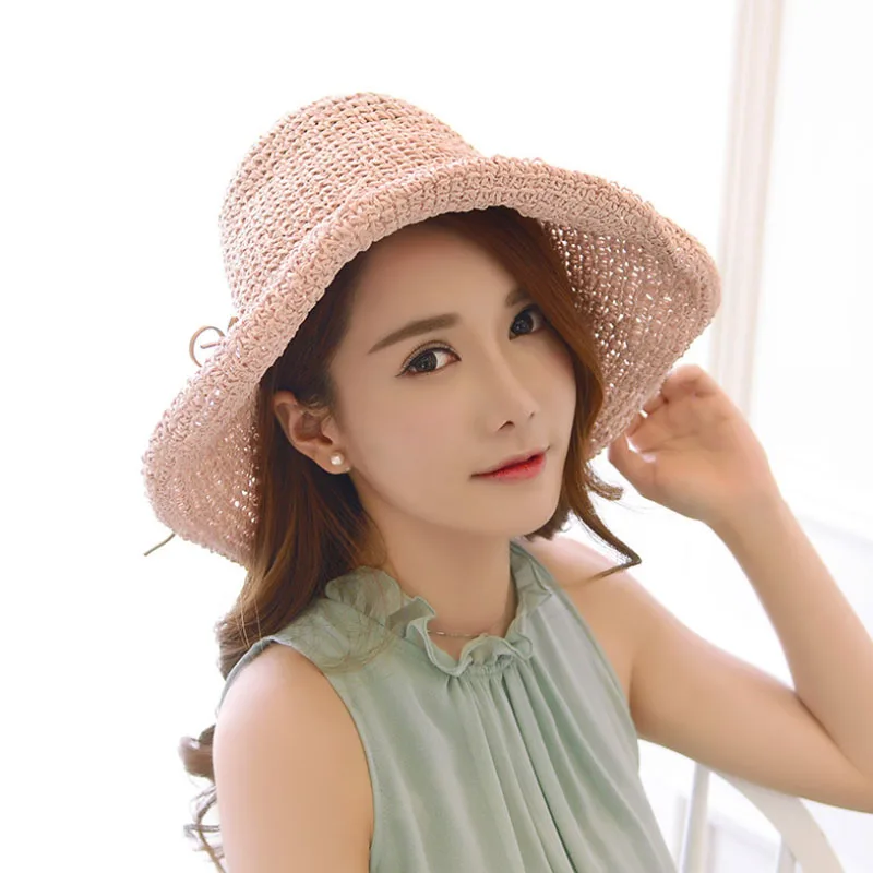 الصيف اليدوية سترو قبعة المرأة الطوق القبعة قبعة بحافة لفة المتابعة تنحنح شاطئ كاب قبة قبعة الشمس للنساء chapeu الصيف اليدوية سترو قبعة المرأة الطوق القبعة قبعة بحافة لفة المتابعة تنحنح شاطئ كاب قبة قبعة الشمس للنساء chapeu