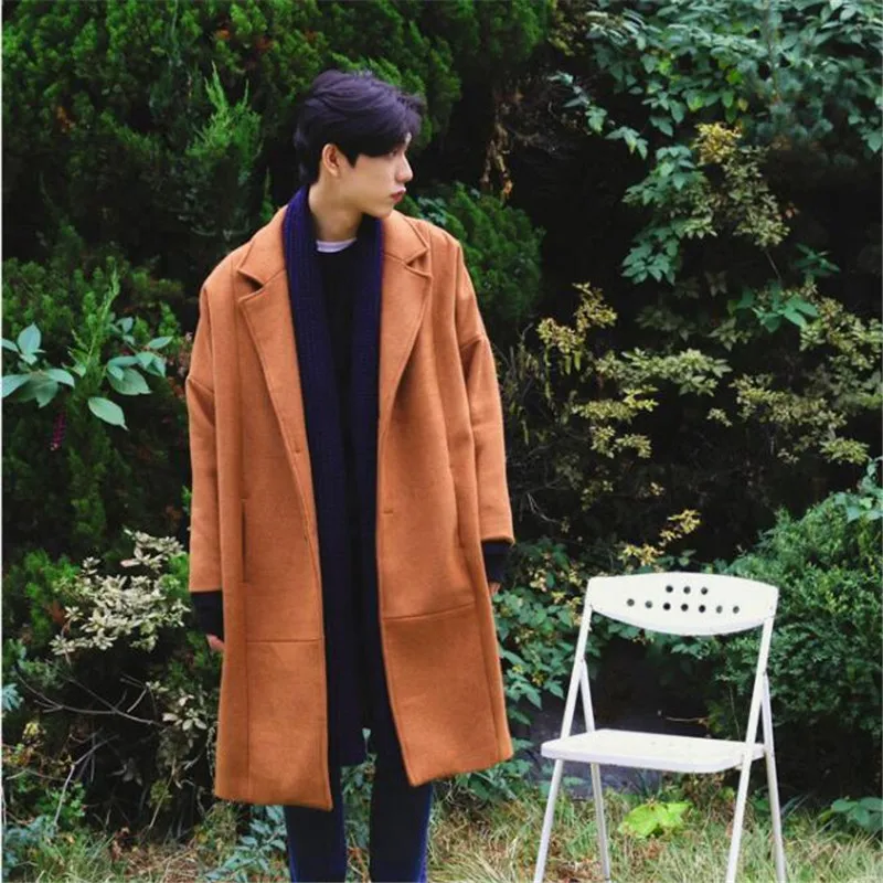 Automne Poitrine Drop brown Unique Ma5087 Black Manteaux Haute Casual Épais Casaco Laine Thick Qualité Mâle Lâche Hiver Masculino Épaule De Thick uTF1lcKJ3