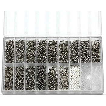 

New Style Mini Nails Nut Assortment Repair Tiny Screws Tool Set 1000Pcs Micro Screws for Phone Spectacles Watch Sunglass