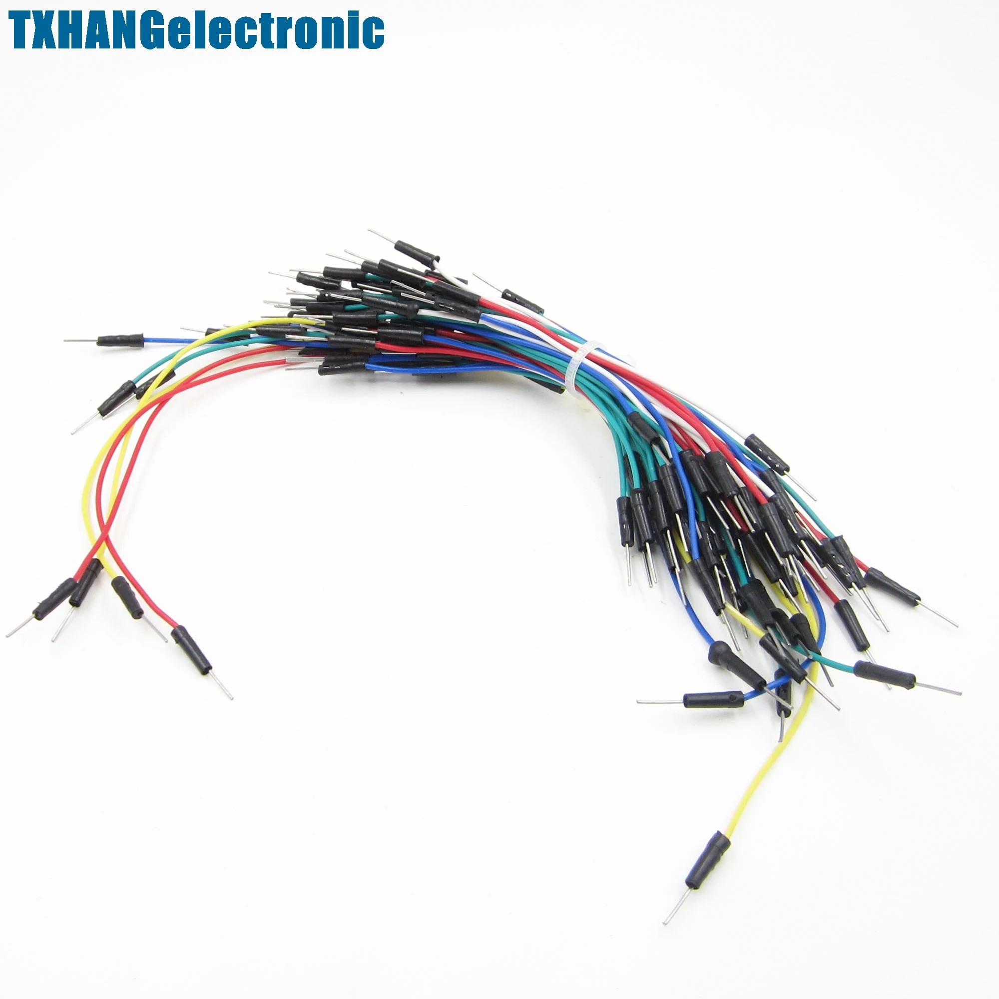 Buy 1pcs Male to Male Flexible Breadboard Jumper Cable Wires 65Pcs from