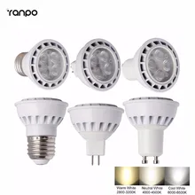 Высокая мощность 3030 SMD Светодиодный точечный светильник s E26 E27 GU10 MR16 12 Вт лампы потолочный светильник DC 12 В AC85-265V светильник Теплый/Холодный белый