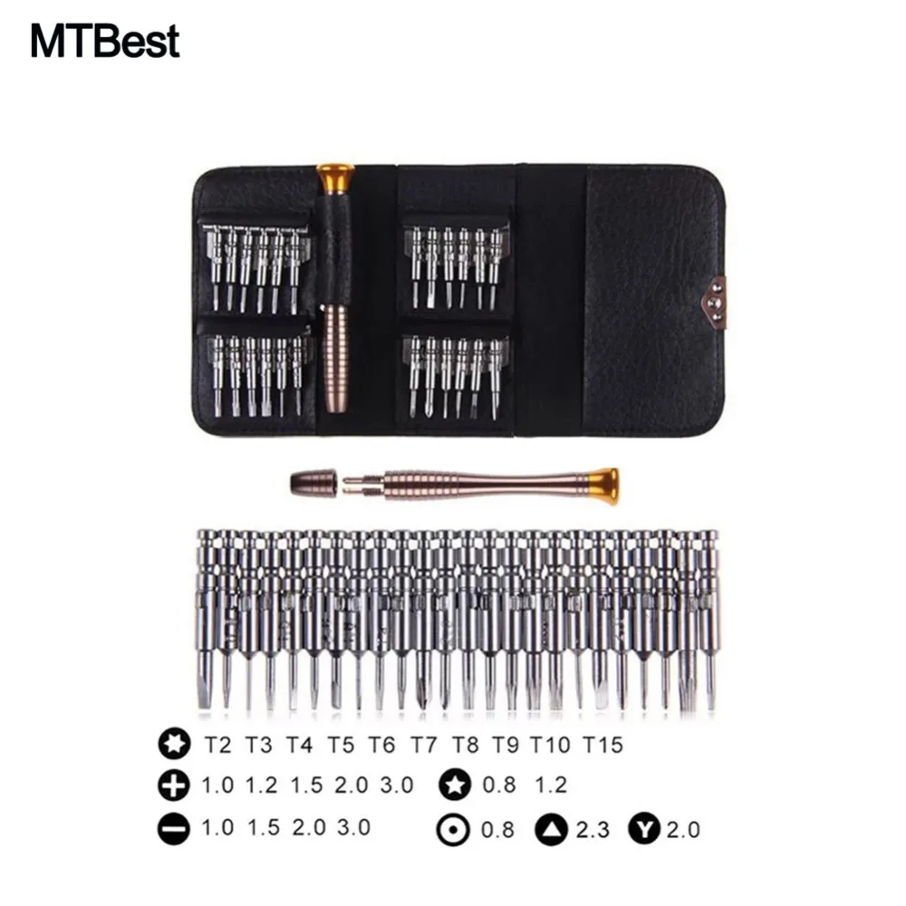 MTBest 25 в 1 Набор прецизионных отверток Pentalobe Torx Phillips набор инструментов для ремонта