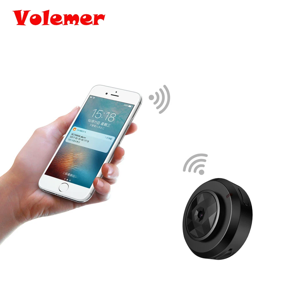 

Volemer New Small WIFI Mini Camera for Camcorder HD DVR Cam Security with Black Color H.264 .MP4 Motion Detection Action Camera