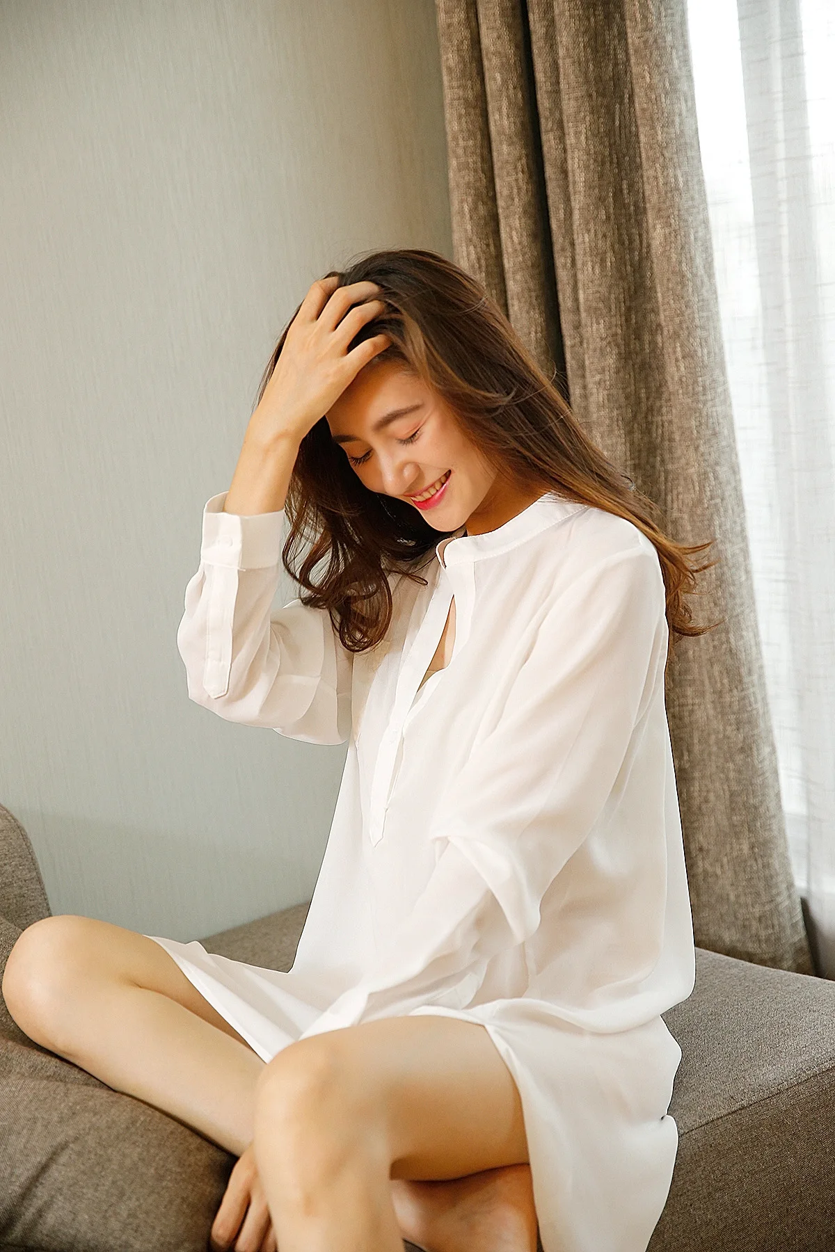 Средства ухода за кожей для будущих мам одежда для сна Новинка весны Летние пижамы белая шифоновая рубашка платье для беременных Для