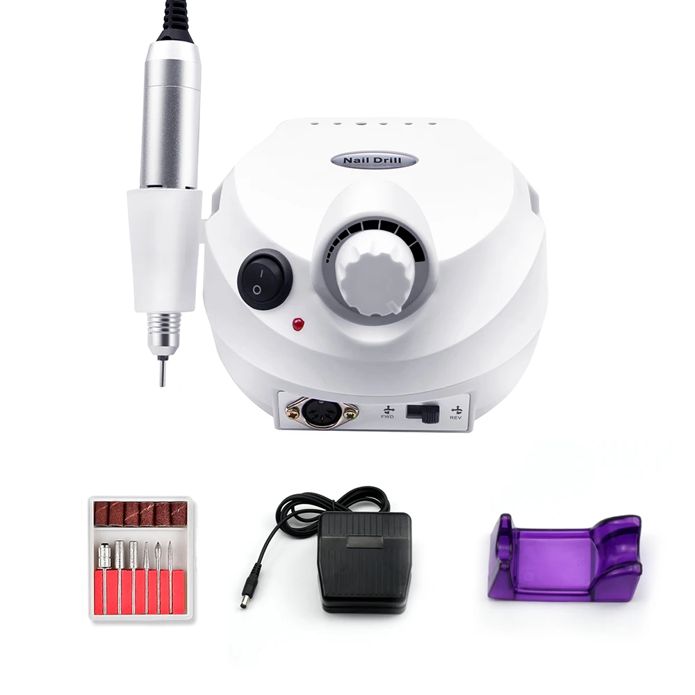 

35000RPM Pro Electric Nail Drill Machine With 6 Nail Drill bit for Manicure Pedicure Kit Nail tools Manicure Drill & Accessory