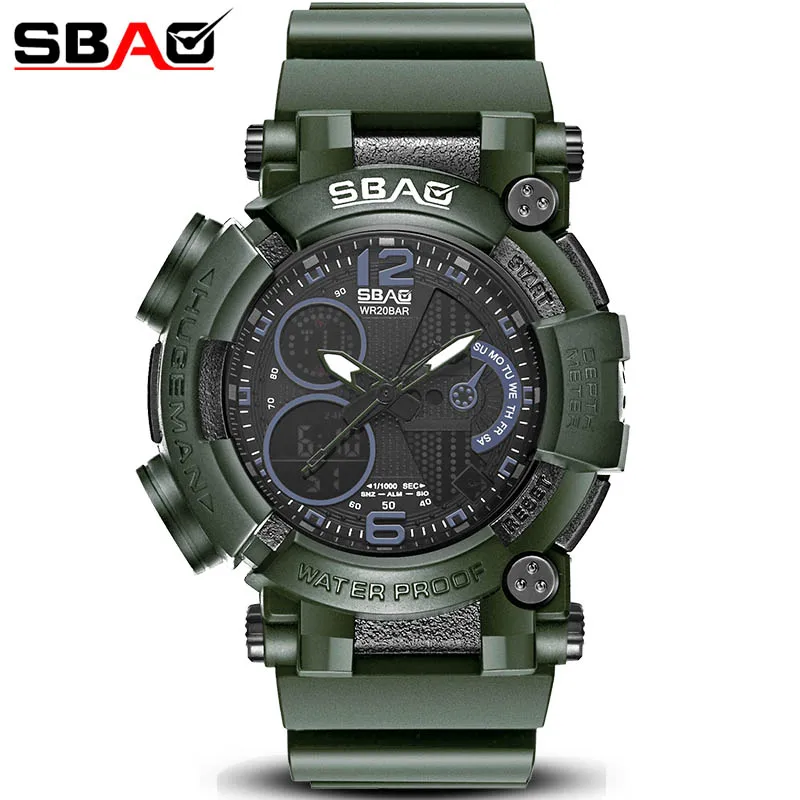 

SBAO New Arrival Men Multi-function Electronic Watch Sports Watch Men Stop Watch Alarm Calendar Chronograph Boy Clock Relogio