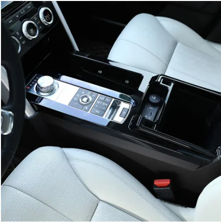 Для Land Rover Дискавери 5 LR5 L462 ABS хром Глянец черная центральная консоль Защитная панель Крышка отделка автомобильный аксессуар